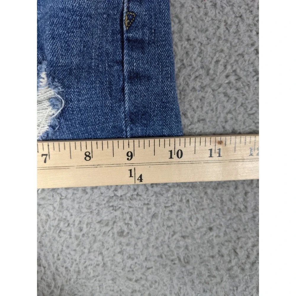 GAP Denim Short Womens 28P Blue Stretch Distressed Frayed Hem Indie Festival Y2K